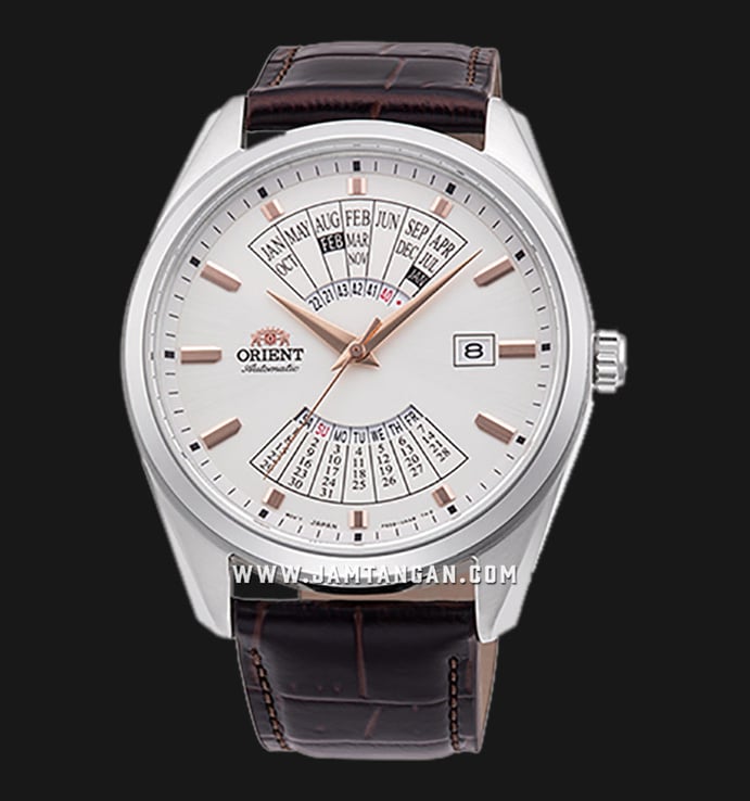 Orient Mechanical Contemporary RA-BA0005S Automatic Men White Dial Brown Leather Strap