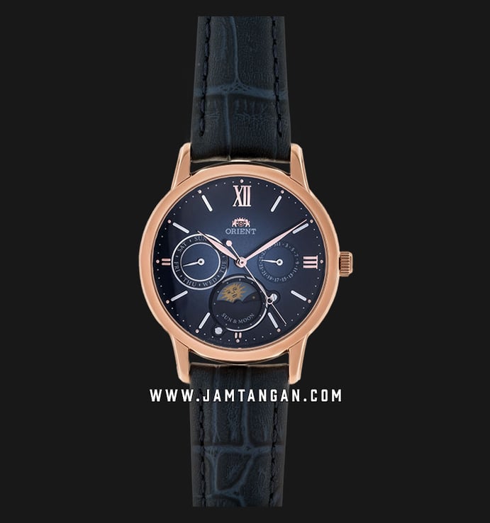 Orient RA-KA0007L Sun & Moon Blue Dial Blue Leather Strap Limited Edition