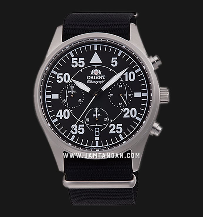 Orient Sport RA-KV0502B Chronograph Black Dial Black Nylon Strap