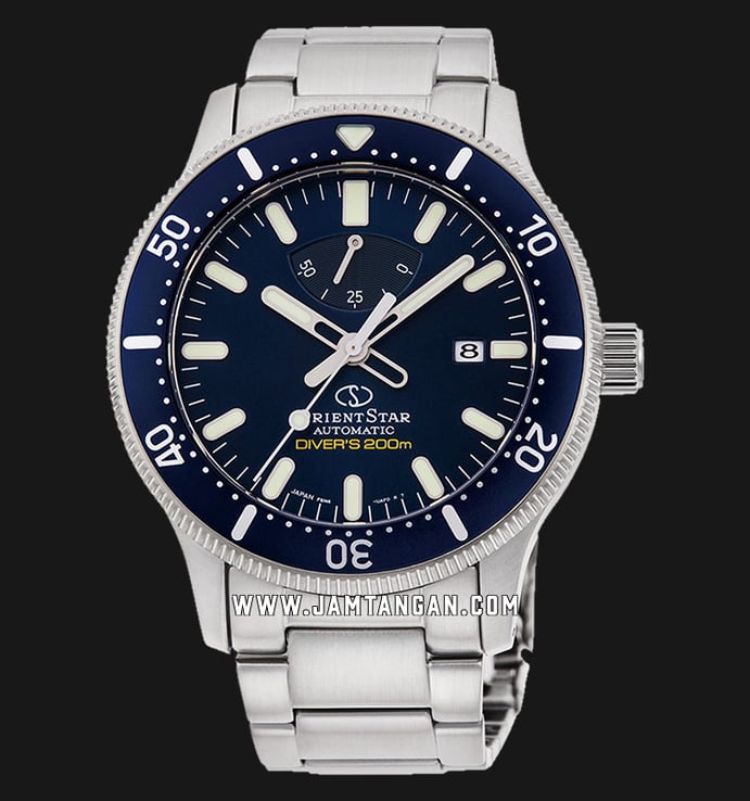 Orient Star RE-AU0302L Automatic Men Blue Navy Dial Stainless Steel Strap