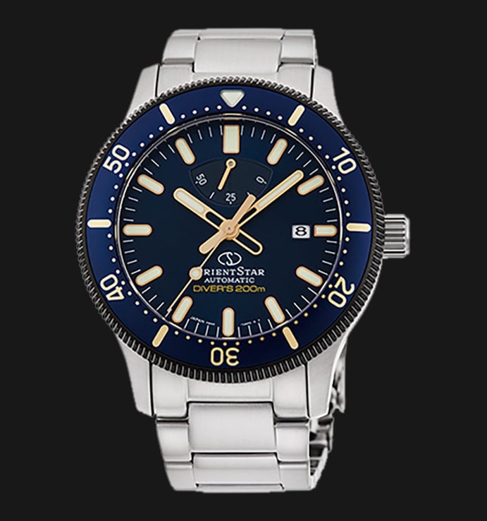 Orient Star Sport RE-AU0304L Automatic Men Blue Navy Dial Stainless Steel Strap + Extra Strap