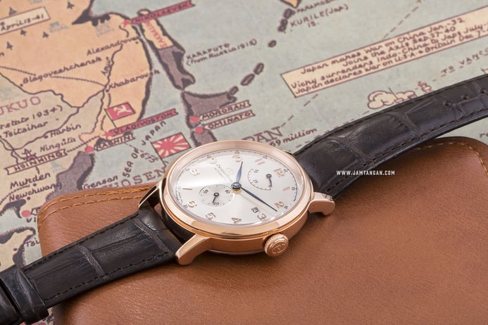 Orient Star Heritage RE-AW0003S Gothic Power Reserve Small Man Silver Dial Brown Leather Strap
