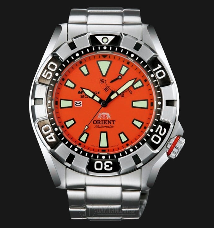 Orient M-Force SEL03002M Automatic Orange Diver 200M Stainless Steel