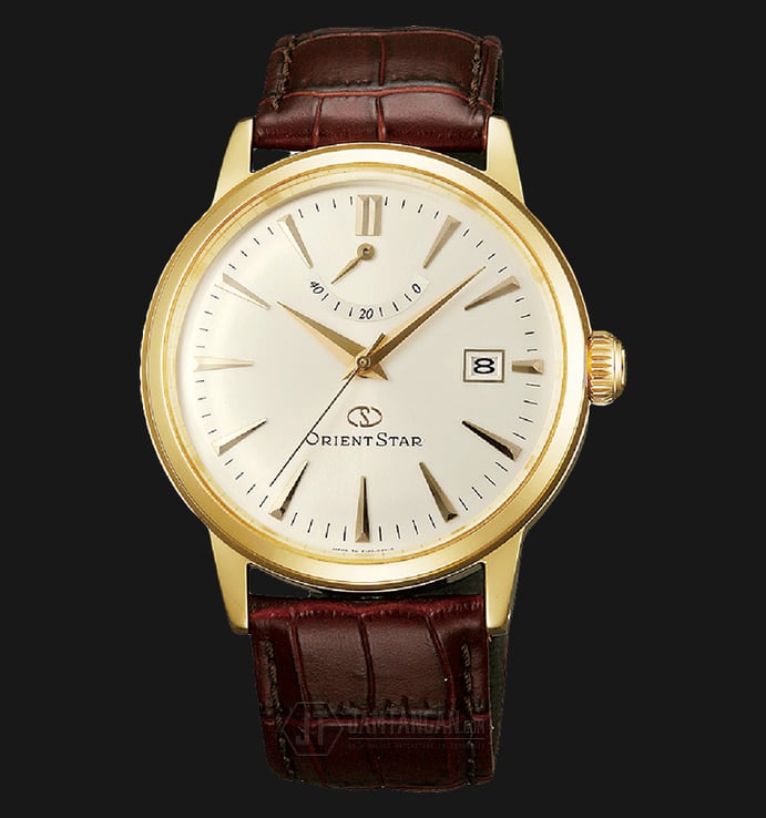 Orient Bambino Star SEL05001S Automatic White dial Brown Leather Strap