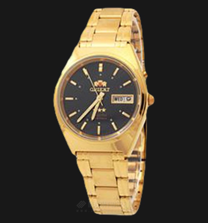 Orient Classic 3 Stars Crystal SEM0801EB Automatic Men Black Dial Rose Gold Stainless Steel Strap