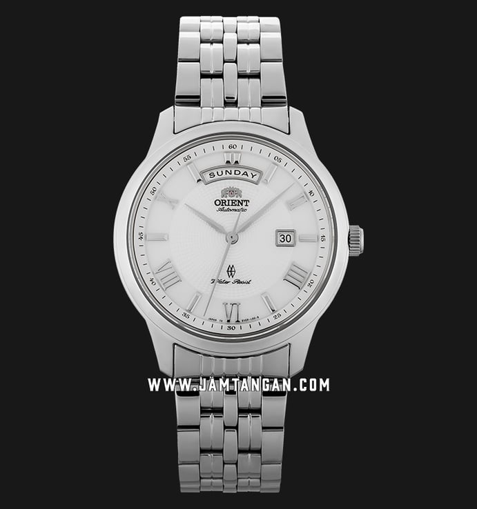 Orient SEV0P002W Automatic Wild Calendar White Dial Stainless Steel