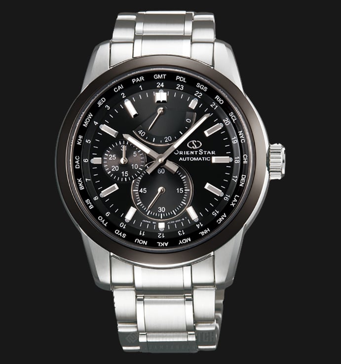 Orient Star SJC00001B Automatic World Time Black Dial Stainless Steel