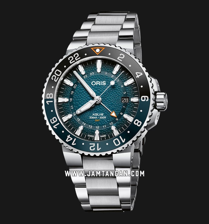 Oris Aquis 01-798-7754-4175-Set Whale Shark Blue Dial Stainless Steel Strap Limited Edition