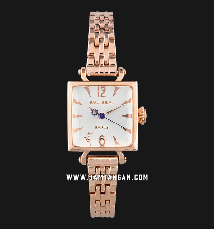 Paul Brial PB8007RG Toulouse Silver Dial Rose Gold Stainless Steel Strap
