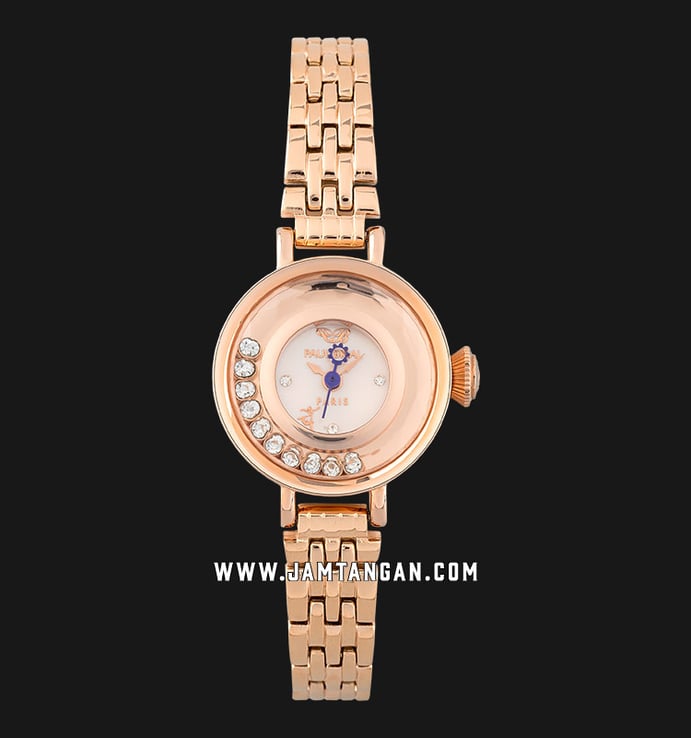 Paul Brial PB8013RG Le Mans Mother of Pearl Dial Rose Gold Stainless Steel Strap