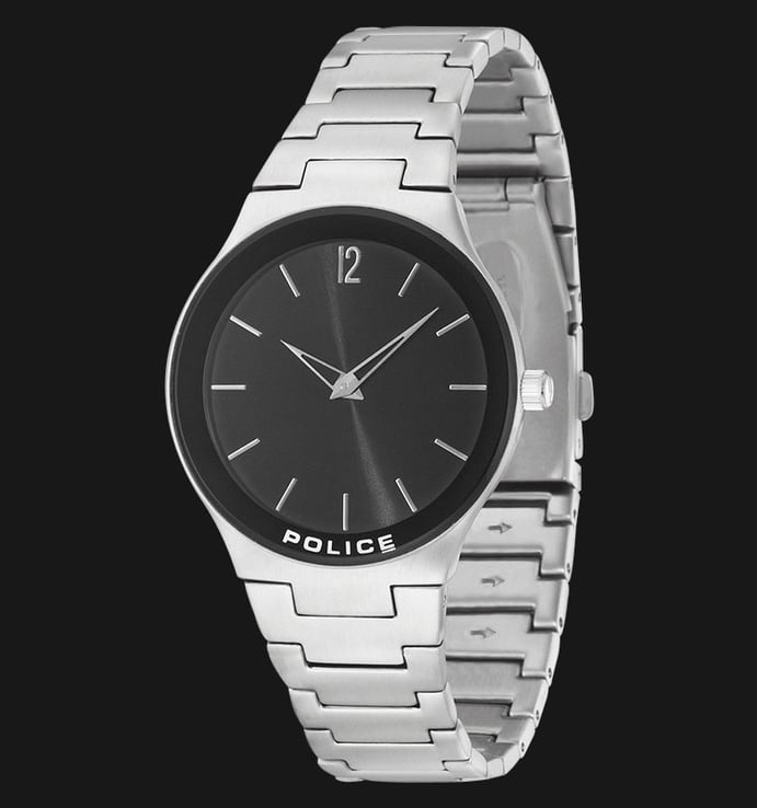 Police Downtown PL.14565MS/02M Black Dial Stainless Steel Bracelet