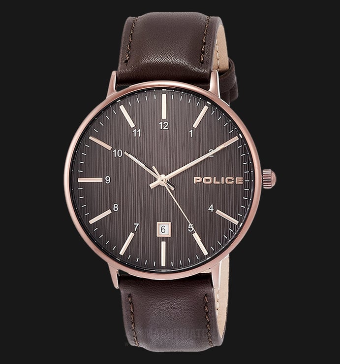 Police Polaris PL.15303JSBN/12 Men Brown Dial Brown Leather Watch