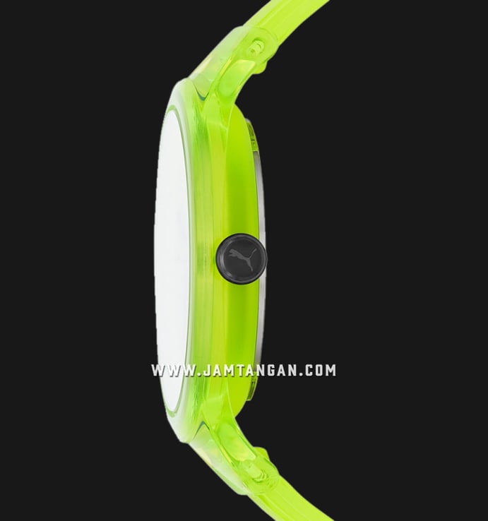 PUMA Contour P1017 Ladies Green Dial Green Transparent Polyurethane Strap