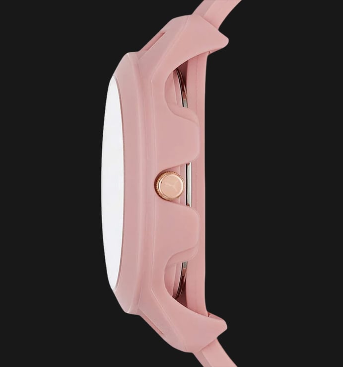 PUMA Reset V1 P1021 Ladies Rose Gold Dial Pink Silicone Strap