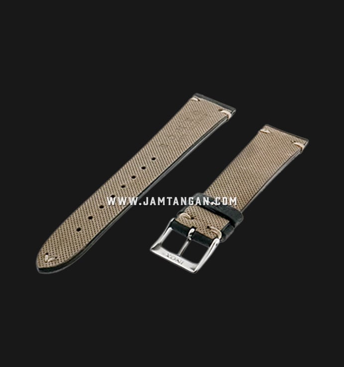 Strap Romeo Handmade in Italy 20mm Black Leather Silver Buckle 112AI04-20X16