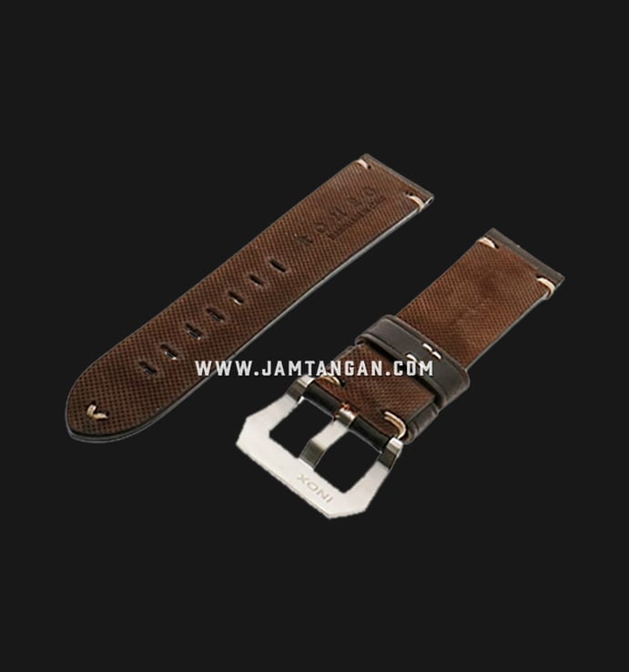 Strap Romeo Handmade in Italy 22mm Brown Leather Silver Buckle 112AI17-22X20