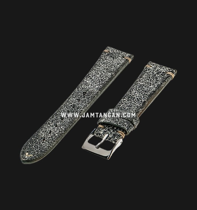 Strap Romeo Handmade in Italy 20mm Silver Leather Silver Buckle 112AK17-20X16