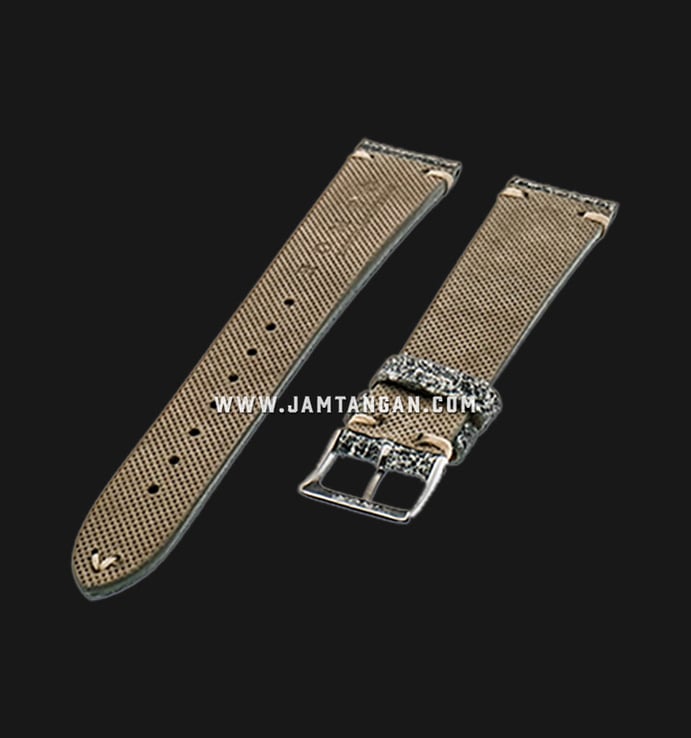 Strap Romeo Handmade in Italy 20mm Silver Leather Silver Buckle 112AK17-20X16