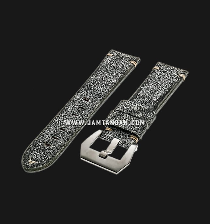 Strap Romeo Handmade in Italy 22mm Silver Leather Silver Buckle 112AK17-22X20