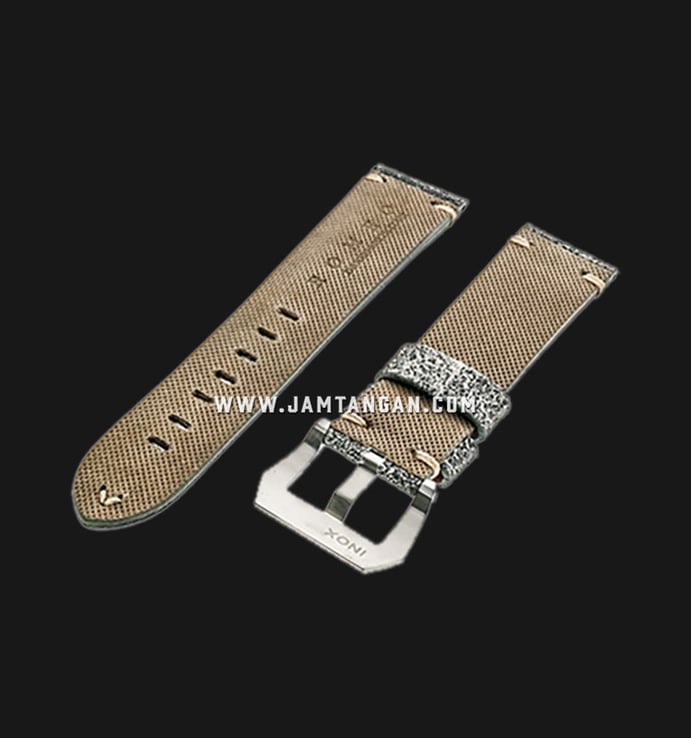 Strap Romeo Handmade in Italy 22mm Silver Leather Silver Buckle 112AK17-22X20