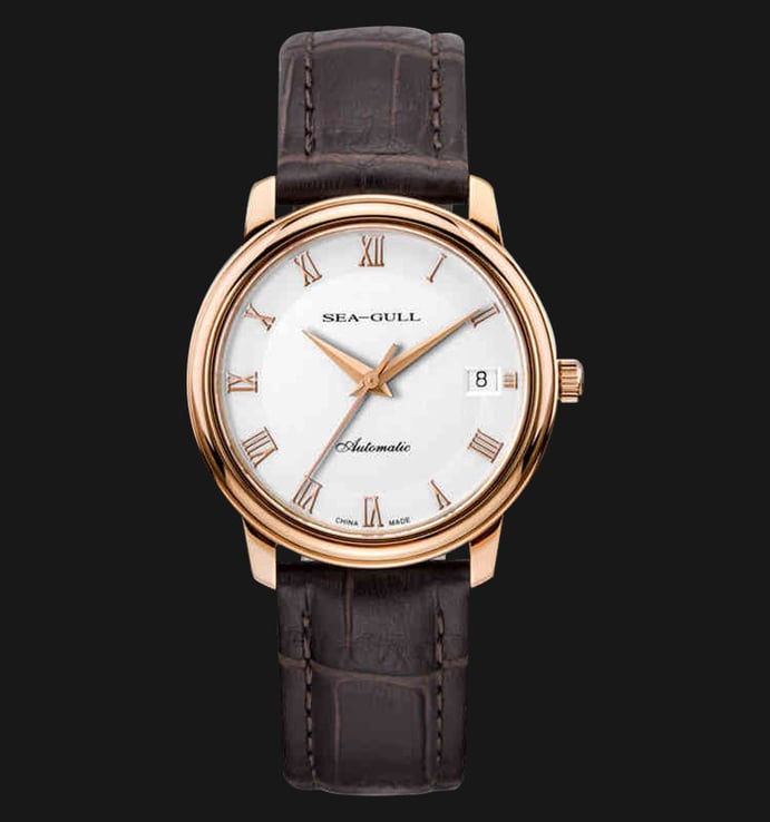 Seagull 519.367 - Automatic Mechanical 24 Jewels Leather Strap