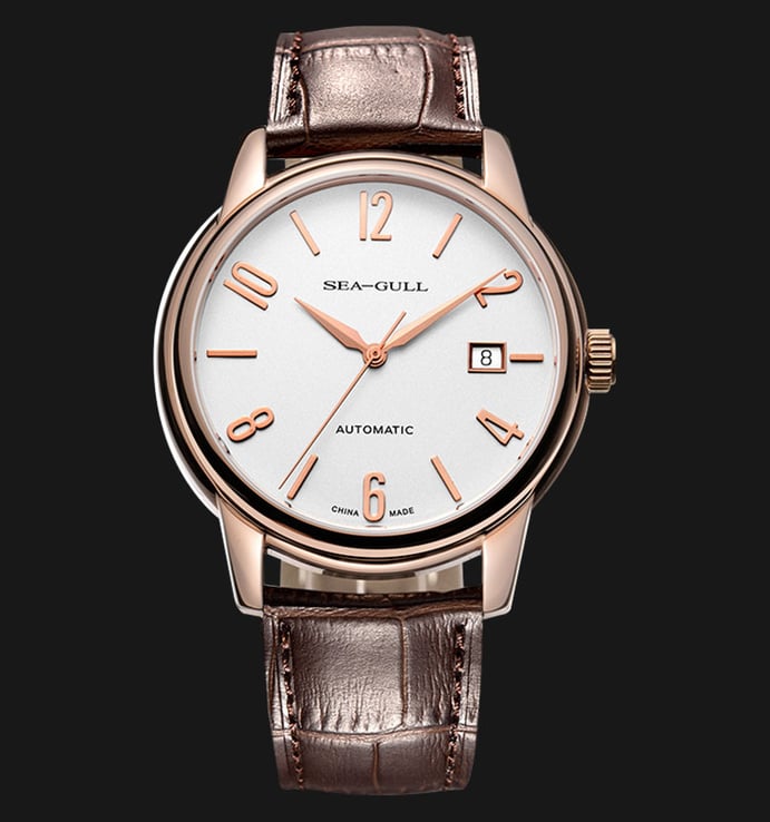 Seagull 519.615 - Automatic Mechanical Brown Leather