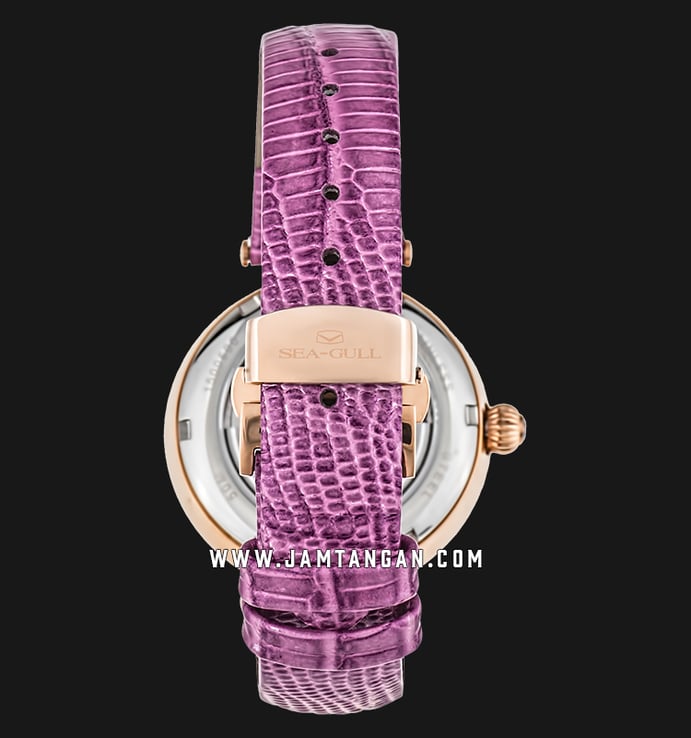 Seagull Classic 719.753L-PU Automatic Ladies Pink Dial Purple Leather Strap