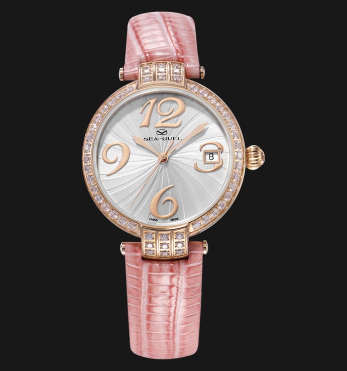 Seagull 719.753LPK - Automatic Mechanical Pink Leather