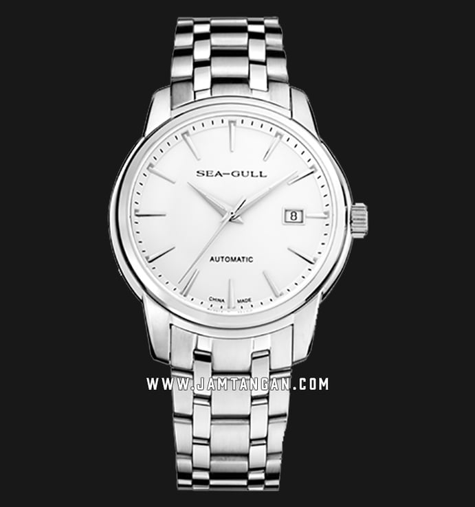 Seagull 816.421-WH Classic Automatic Mechanical White Dial Stainless Steel Strap