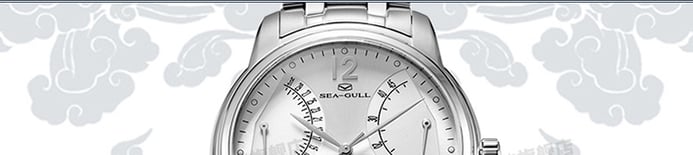 Seagull 816.426-WH Automatic Mechanical Date Flying Wheel Stainless Steel