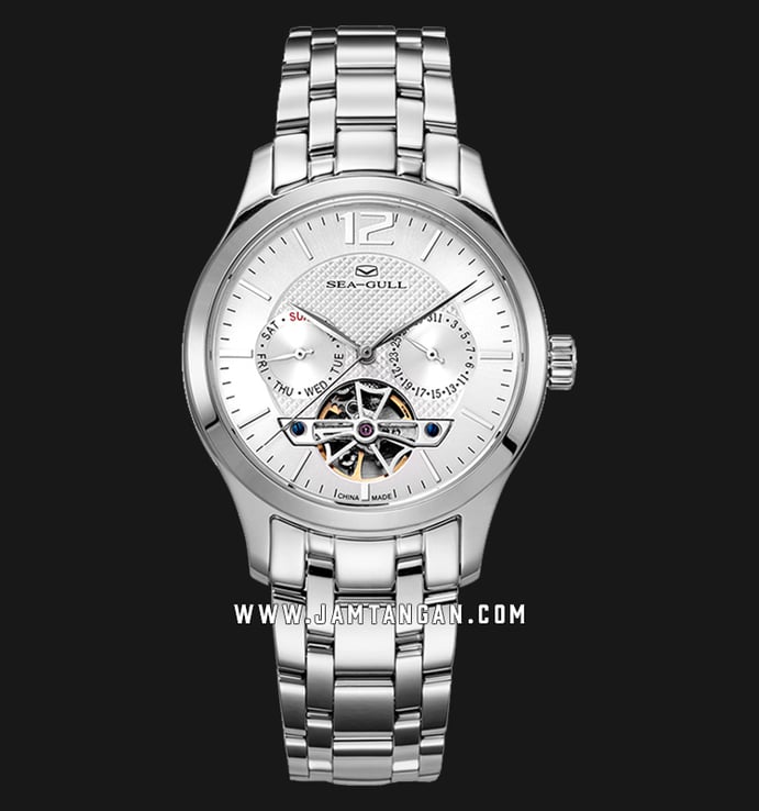 Seagull 816.427 Flywheel Automatic Mechanical Silver Dial Stainless Steel Strap