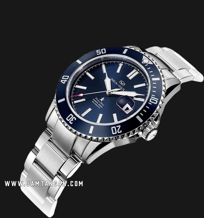 Seagull 816.523-BU Ocean Star Automatic 200M Dive Blue Dial Stainless Steel Strap