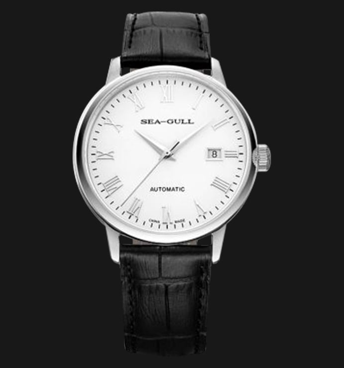Seagull 819.613BR - Automatic Mechanical Black Leather