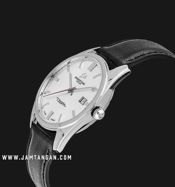 Seagull DONGFENG-FKDF Dongfeng Re-issue Seagull Automatic Mechanical White Dial Black Leather Strap