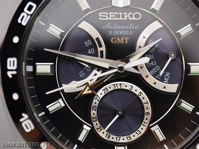 Seiko SAEN001 Mechanical Retrograde GMT