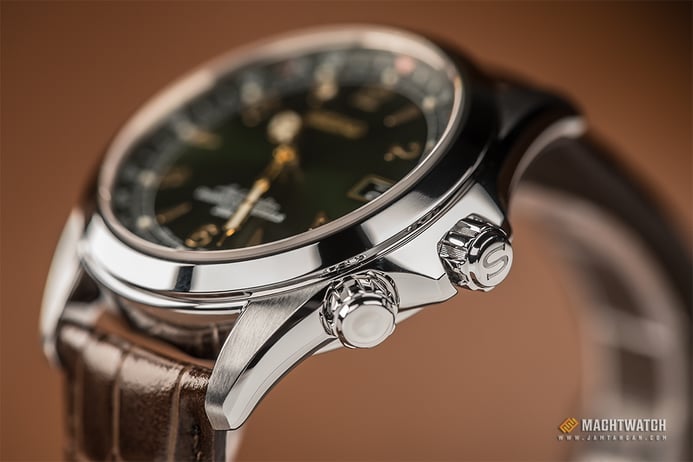 Seiko Alpinist SARB017 Automatic 6R15 Sapphire Crystal Green Dial Calfskin Brown Leather (JDM)