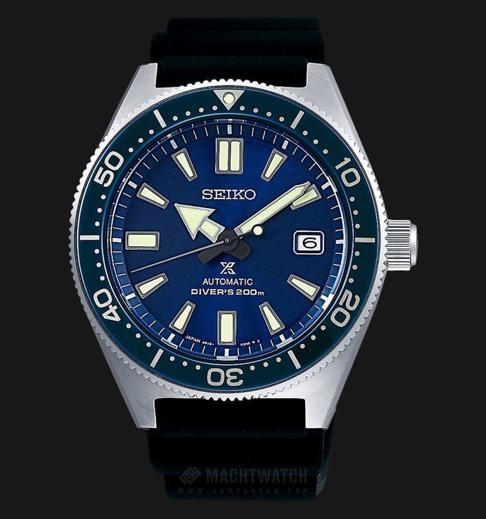 Seiko Prospex SBDC053J1 Automatic Divers 200M Men Blue Dial Black Rubber Strap
