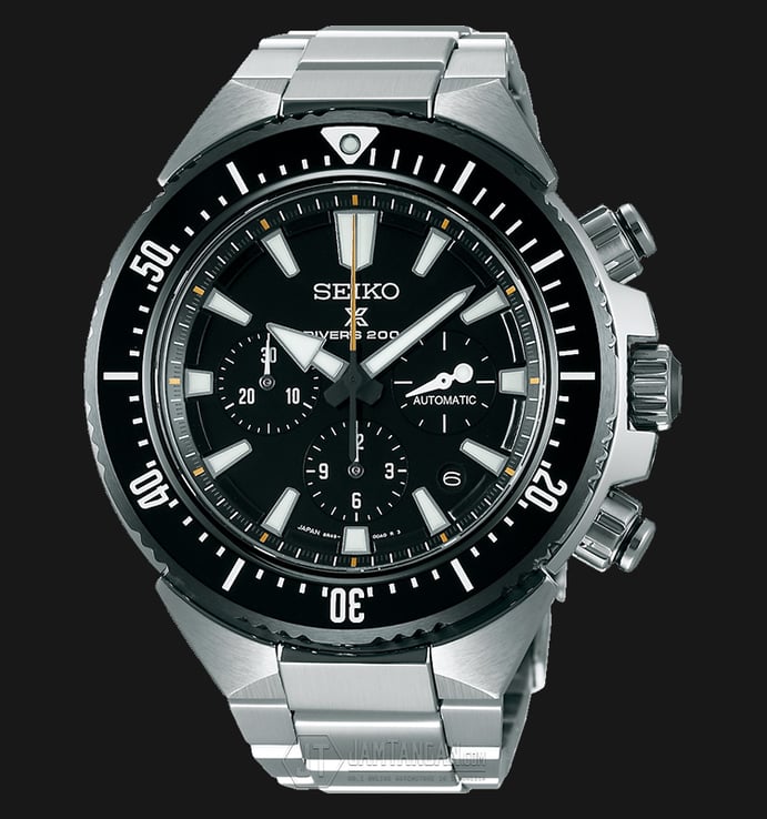 Seiko Prospex SBEC001J Automatic Divers Chronograph Black Dial Stainless Steel