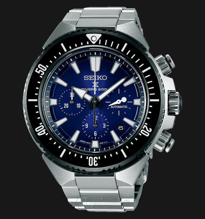 Seiko Prospex SBEC003J Automatic Divers Chronograph Blue Dial Stainless Steel