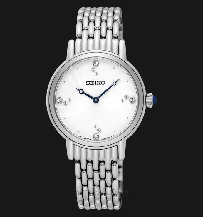 Seiko Classic SFQ805P1 White Dial Stainless Steel Bracelet