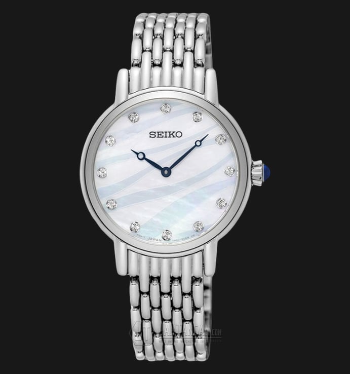 Seiko Classic SFQ807P1 White Dial Stainless Steel Bracelet