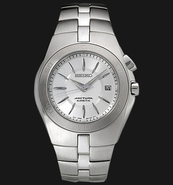 Seiko Arctura SKA201 Kinetic Silver Dial Stainless Steel Strap