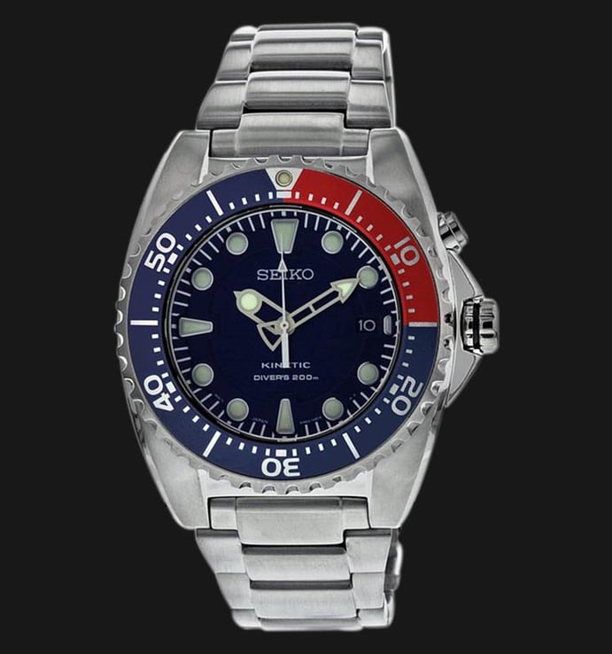 Seiko SKA369P1 Kinetic Divers 200M Blue Dial Stainless Steel