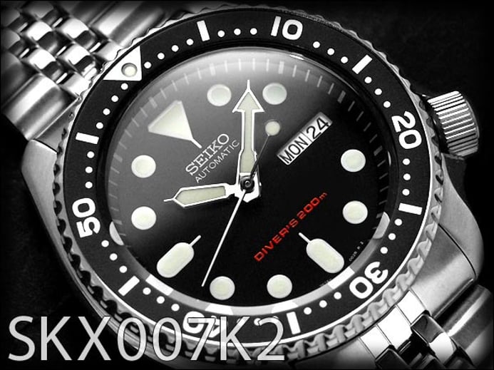 Seiko SKX007K2 Automatic Divers 200M Black Dial