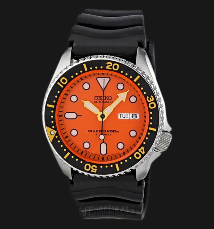 Seiko Diver SKX011J1 Automatic Watch Orange Dial Made In Japan