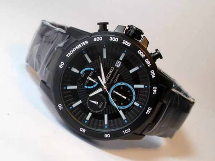 Seiko Chronograph SNDC77P1 Black Dial Stainless Steel Watch