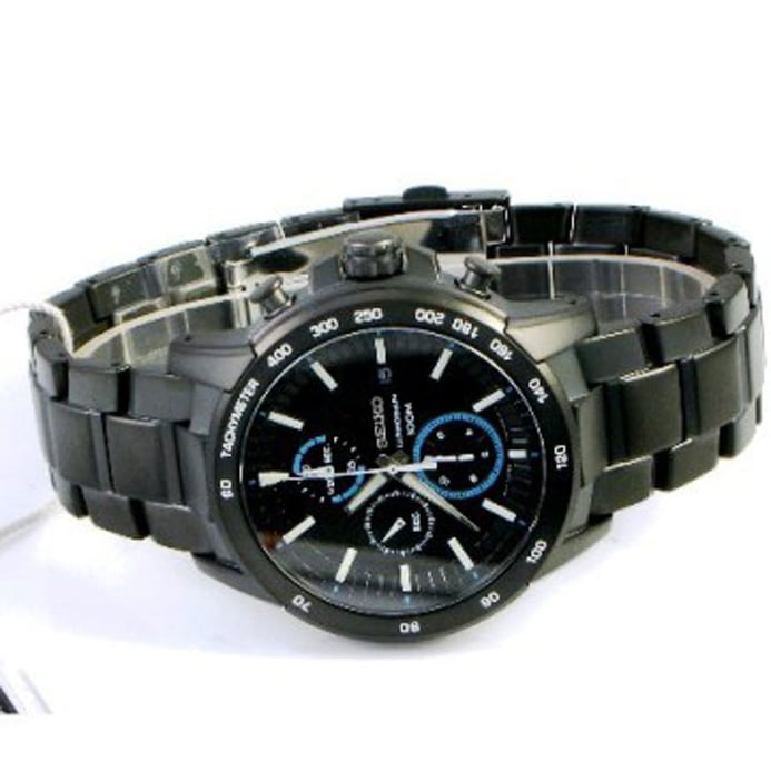 Seiko Chronograph SNDC77P1 Black Dial Stainless Steel Watch
