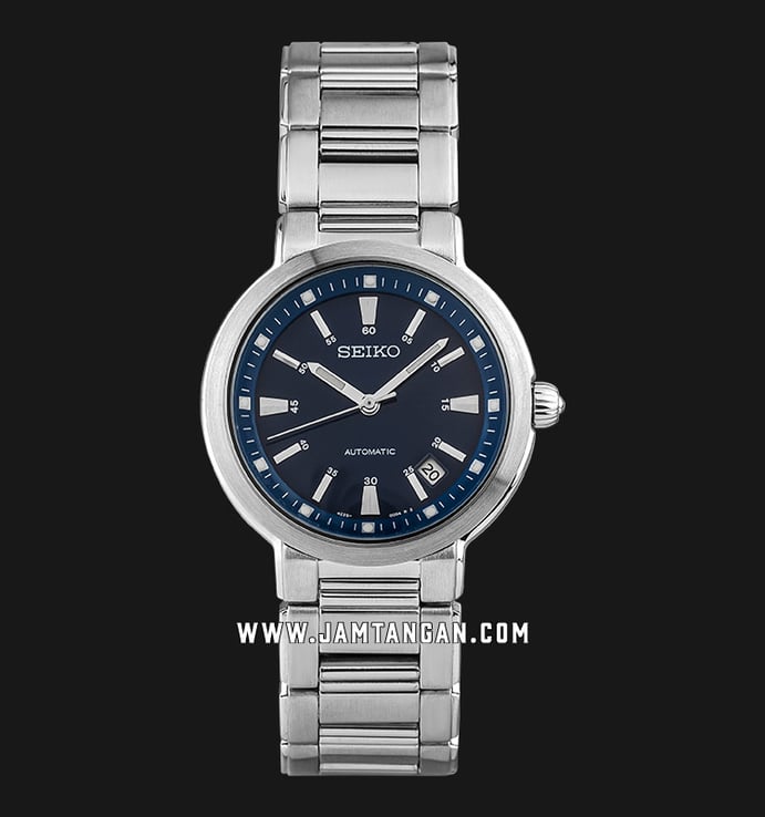 Seiko Automatic SNH013K1 Men Blue Navy Dial Stainless Steel Strap