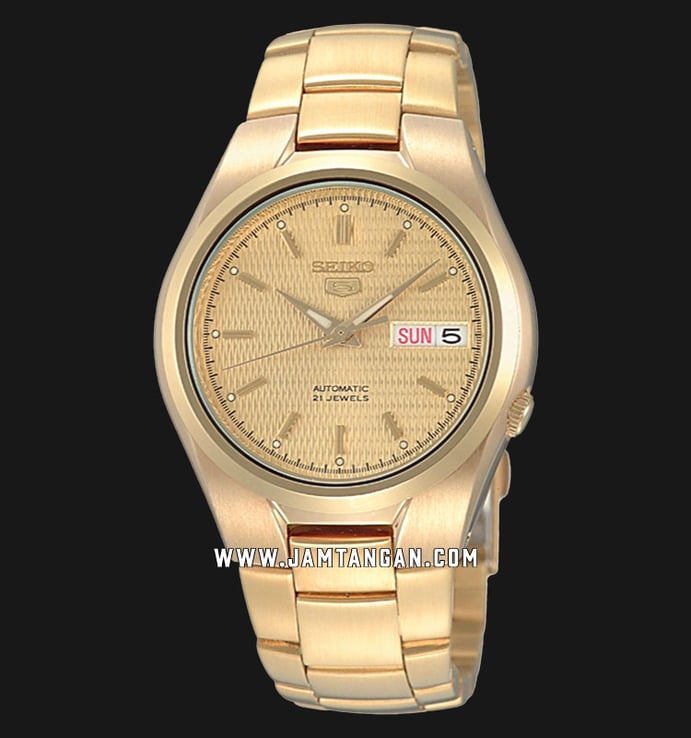 Seiko 5 Sports SNK610K1 Automatic Gold Dial Gold Stainless Steel Strap