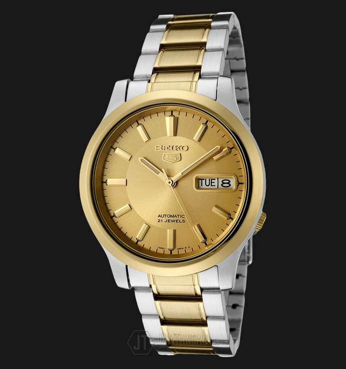 Seiko 5 Sports SNK792K1 Automatic Gold Dial Dual Tone Stainless Steel Strap